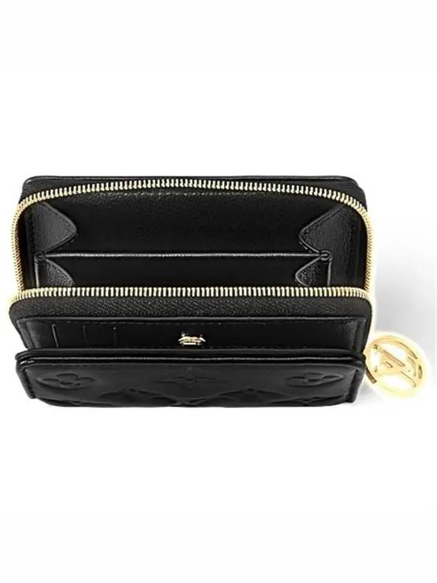 Women's Lou Monogram Lambskin Half Wallet Black - LOUIS VUITTON - BALAAN 5