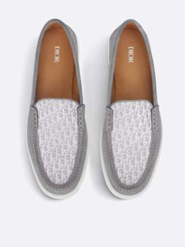 Granville Oblique Jacquard Suede Loafers Grey - DIOR - BALAAN 2