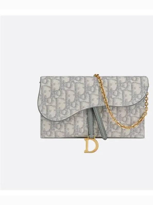 Saddle chain long wallet cross bag S5614CTZQ - DIOR - BALAAN 1