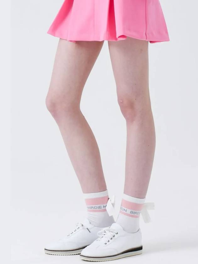 Blossom Logo Ribbon Socks PINK - MONBIRDIE GOLF - BALAAN 9