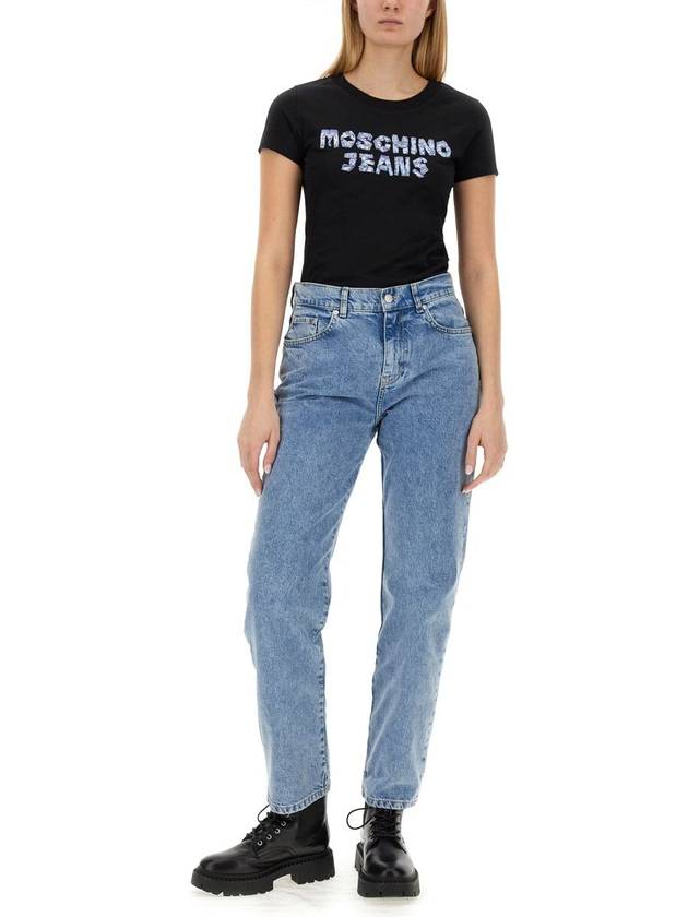 Denim Straight Pants 03253236 1295 DENIM - MOSCHINO - BALAAN 3