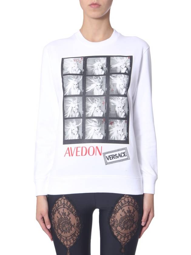 Crew Neck Sweatshirt White - VERSACE - BALAAN 2