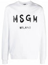 Milano Logo Print Sweatshirt White - MSGM - BALAAN 3