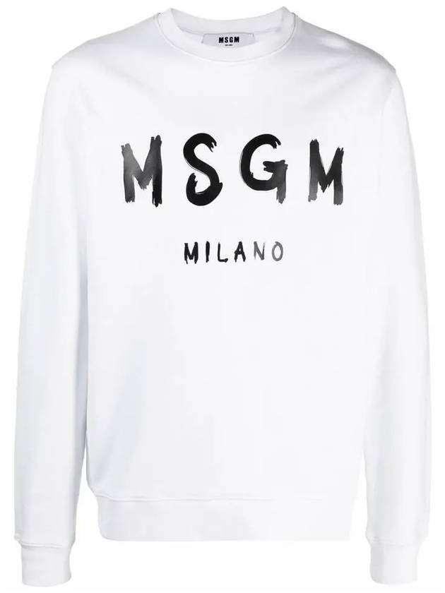 Milano Logo Print Sweatshirt White - MSGM - BALAAN 2