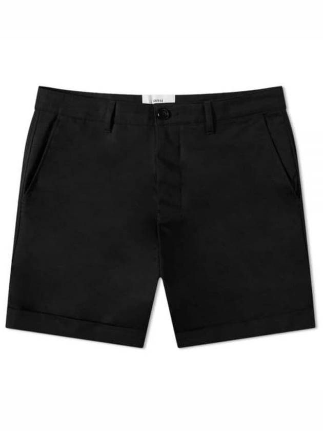 Men's Bermuda Chino Shorts Black - AMI - BALAAN 2