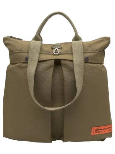 Heron Preston Canvas Pocket Tote Bag Dark Olive - HERON PRESTON - BALAAN 1