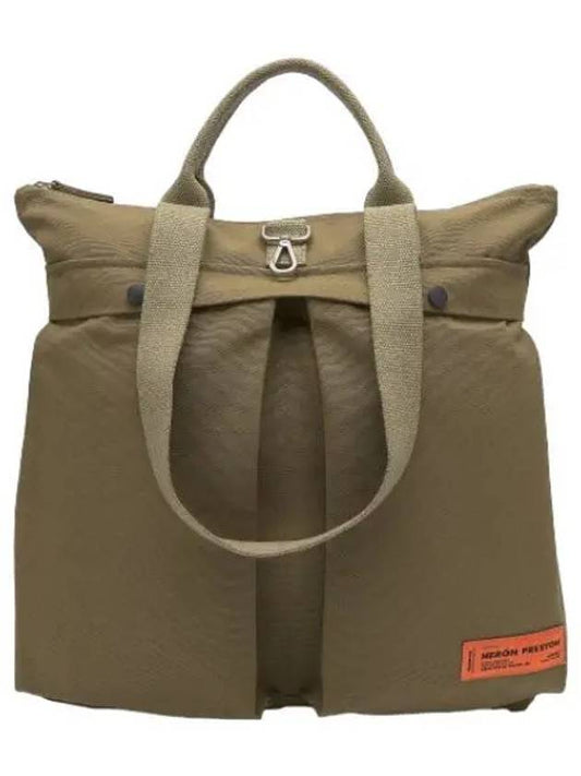 Heron Preston Canvas Pocket Tote Bag Dark Olive Handbag - HERON PRESTON - BALAAN 1