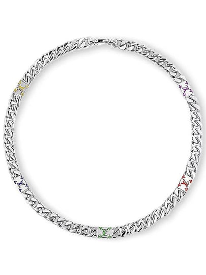 LV Mosaic Necklace Silver - LOUIS VUITTON - BALAAN 2