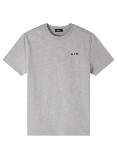 Wave Short Sleeve T-Shirt Heather Pale Grey - A.P.C. - BALAAN 2