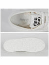 Denim Low Top Sneakers White - MIU MIU - BALAAN 5