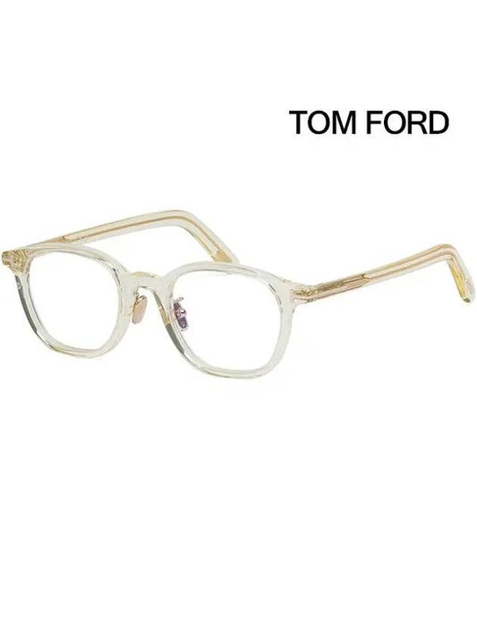 Blue light blocking glasses frame TF5858DB 039 transparent horn rim Asian fit eye protection - TOM FORD - BALAAN 1