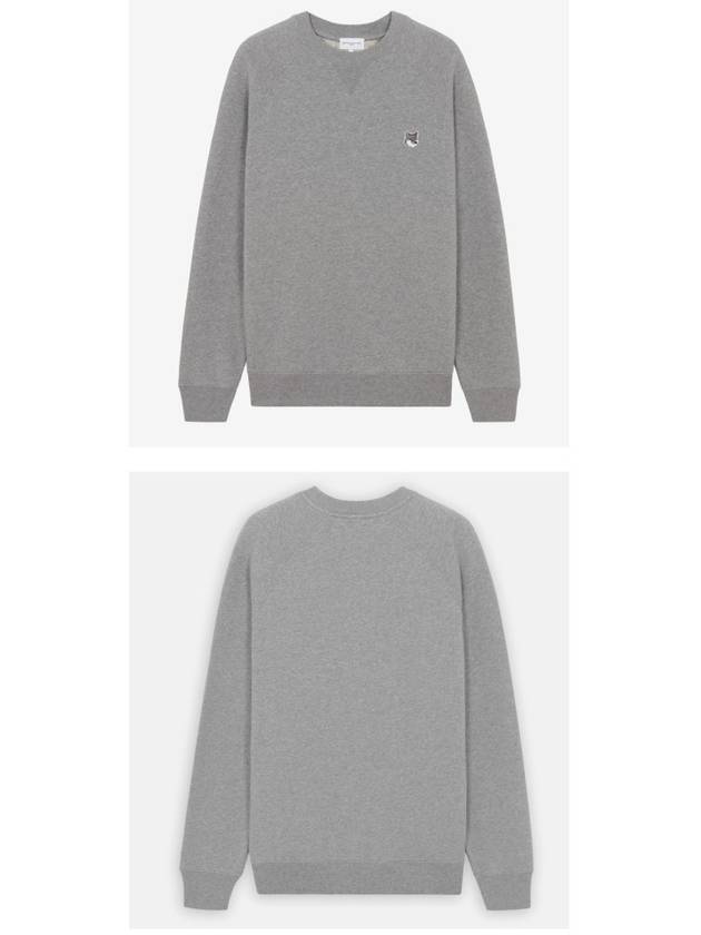 Grey Fox Head Patch Classic Sweatshirt Grey Melange - MAISON KITSUNE - BALAAN 5