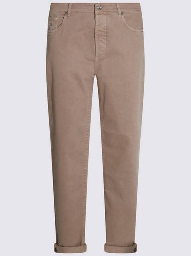 Brunello Cucinelli Brown Cotton Jeans - BRUNELLO CUCINELLI - BALAAN 1