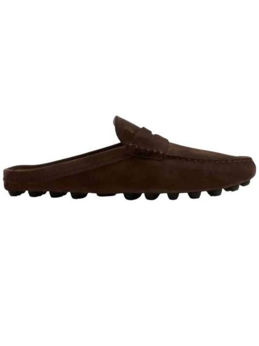 Suede Gommino Bubble Bloafer Brown - TOD'S - BALAAN 1