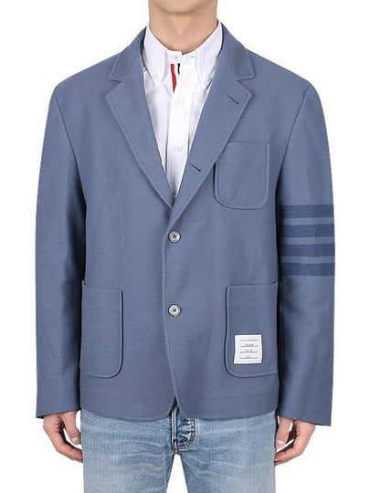 RWB Stripe Detail Tailored Blazer Jacket Blue - THOM BROWNE - BALAAN 2