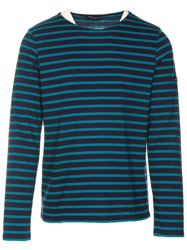 Minquiers Modern Stripe Long Sleeve T-Shirt Blue - SAINT JAMES - BALAAN 1