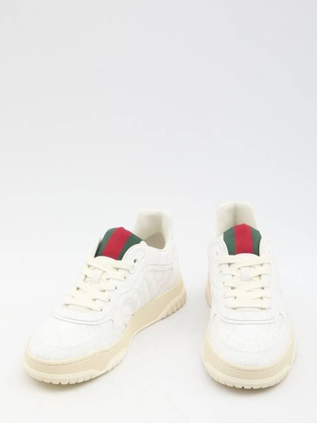 Re Web Low Top Sneakers Beige White - GUCCI - BALAAN 6