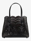 Mina 25 Wave Lux Calfskin Tote Bag Black - ALAIA - BALAAN 2