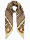 Montage Print Silk Square Scarf Beige - BURBERRY - BALAAN.