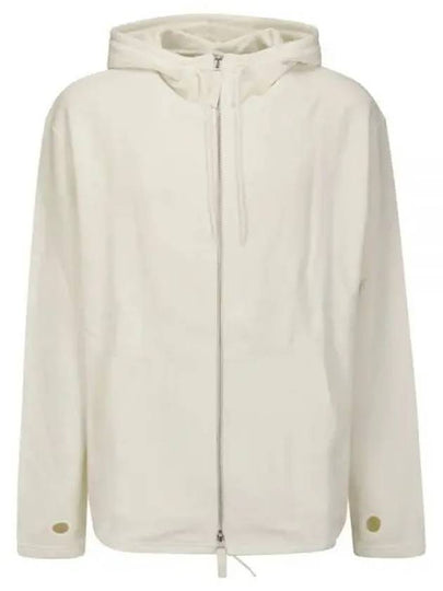 Embroidered Cotton Hooded Jacket Ivory - HELMUT LANG - BALAAN 2