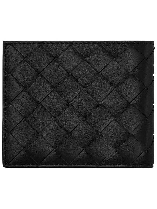 Intrecciato Leather Half Wallet Black - BOTTEGA VENETA - BALAAN 4