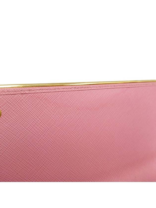 Women s 1MH311 Pink Saffiano Leather Clutch - PRADA - BALAAN 9