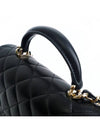 Classic Lambskin Gold Top Handle Mini Flap Bag Black - CHANEL - BALAAN 9