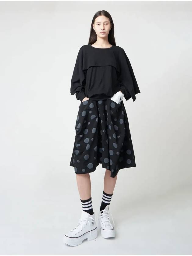 Dot Bermuda Wide Pants Black - ATHPLATFORM - BALAAN 2