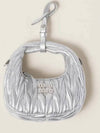 Wander Matelasse Micro Nappa Leather Hobo Mini Bag Silver - MIU MIU - BALAAN 5