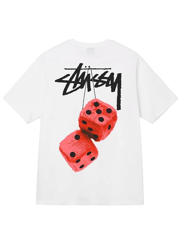 fuzzy dice t shirt white women - STUSSY - BALAAN 1