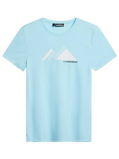 Golf Valeria Graphic Short Sleeve T-Shirt Light Blue - J.LINDEBERG - BALAAN 2