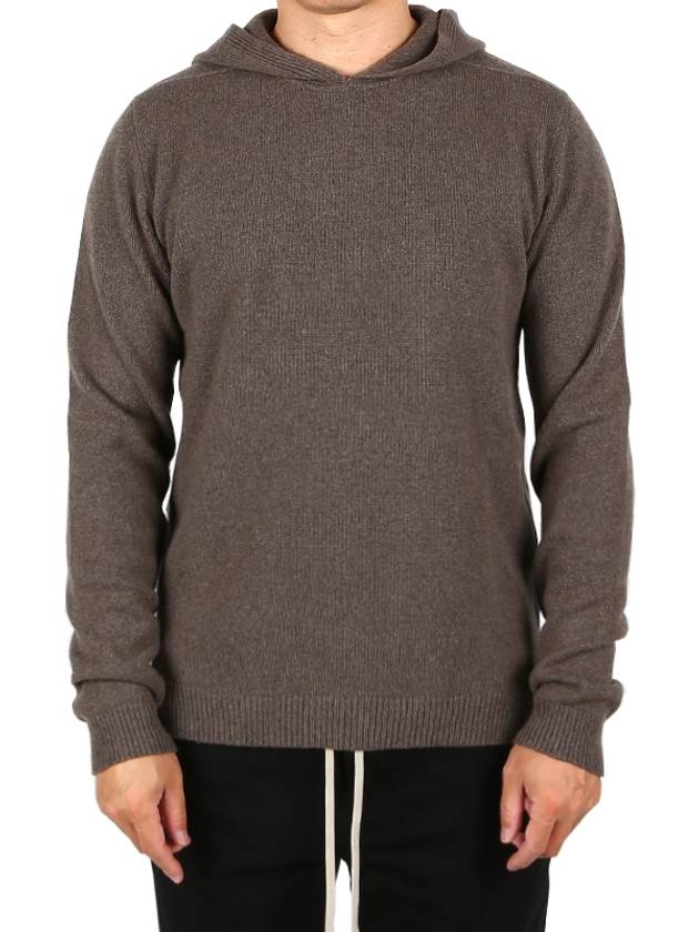 Fine Knit Cashmere Wool Hoodie Dust - RICK OWENS - BALAAN 2