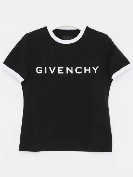 Archetype Slim Fit Cotton Short Sleeve T-Shirt Black - GIVENCHY - BALAAN 2