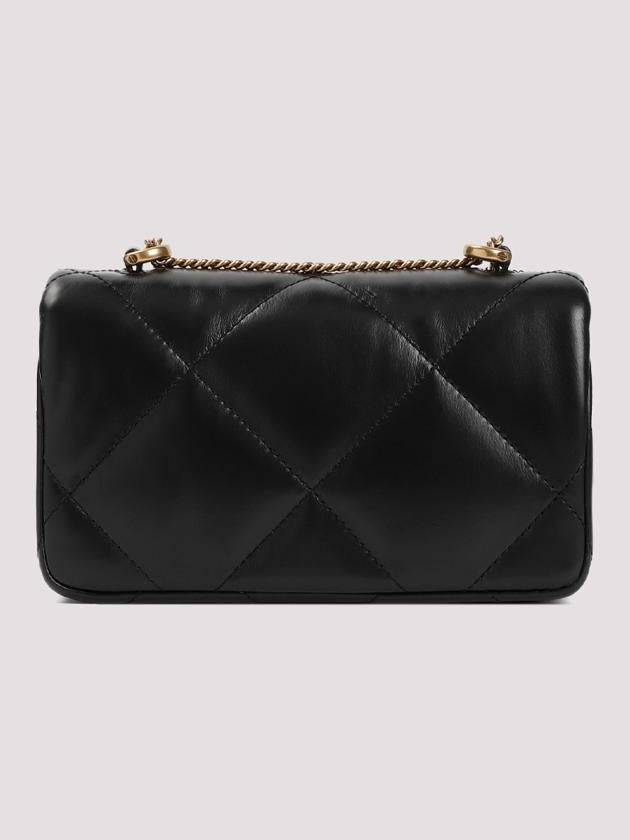 Kira Diamond Quilted Flap Cross Bag Black - TORY BURCH - BALAAN 3