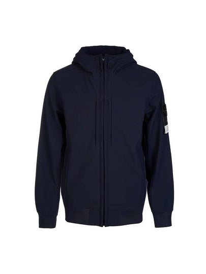 Men's Wappen Patch Hooded Jacket Navy - STONE ISLAND - BALAAN 2