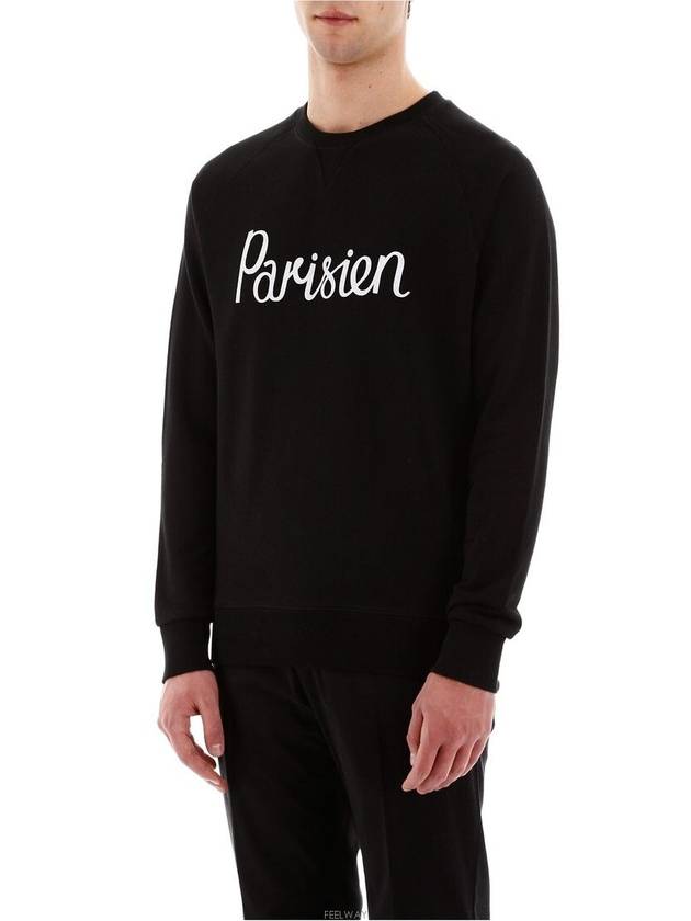 Parisian Classic Cotton Sweatshirt Black - MAISON KITSUNE - BALAAN 8