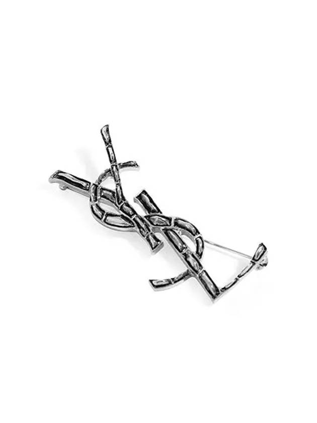 Opium YSL Crocodile Brooch Silver - SAINT LAURENT - BALAAN 4