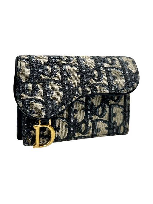 S5611CTZQ Oblique Saddle Flap Card Wallet - DIOR - BALAAN 2