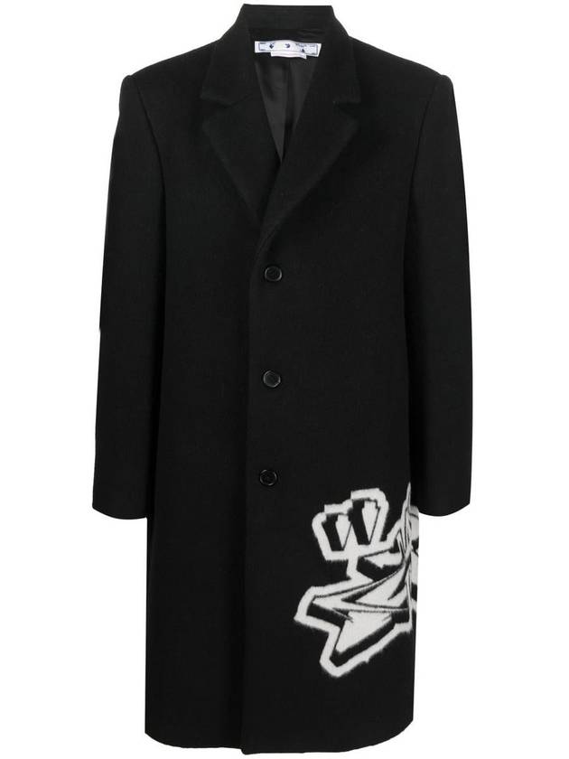 graffiti print single coat black - OFF WHITE - BALAAN 2