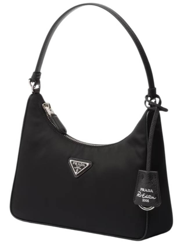 Re-Edition 2005 Saffiano Trimming Re-Nylon Shoulder Bag Black - PRADA - BALAAN 8