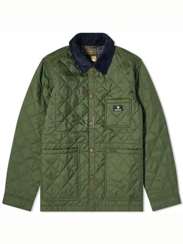 Kenning Quilting  Logo Patch Jacket Green - BARBOUR - BALAAN 2