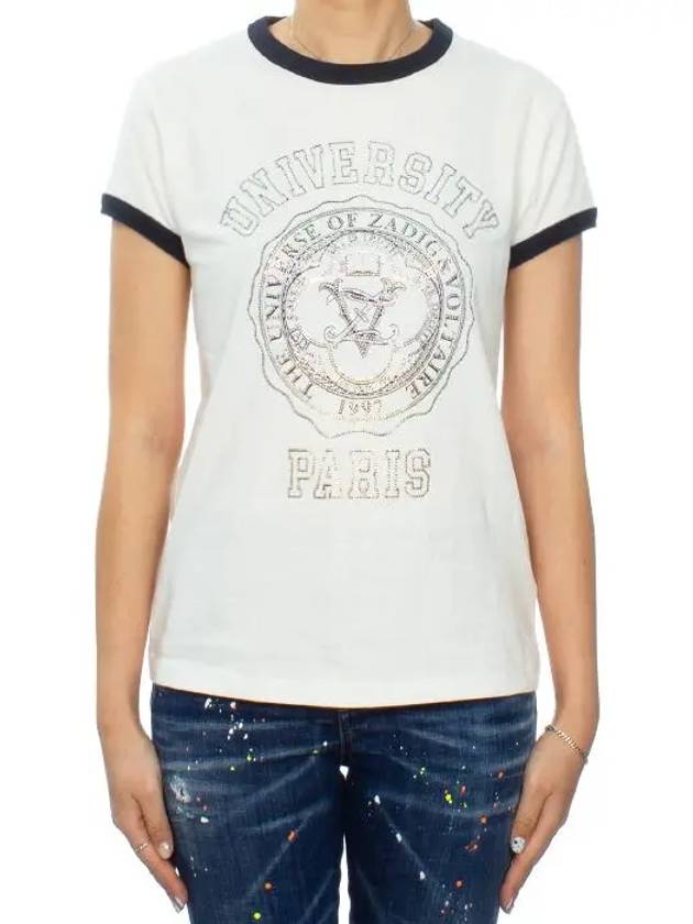 Walk University Strass Logo Printing T Shirt JWTS01610 - ZADIG & VOLTAIRE - BALAAN 5