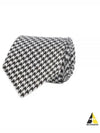 Men's Houndstooth Silk Tie White Black - TOM FORD - BALAAN 2