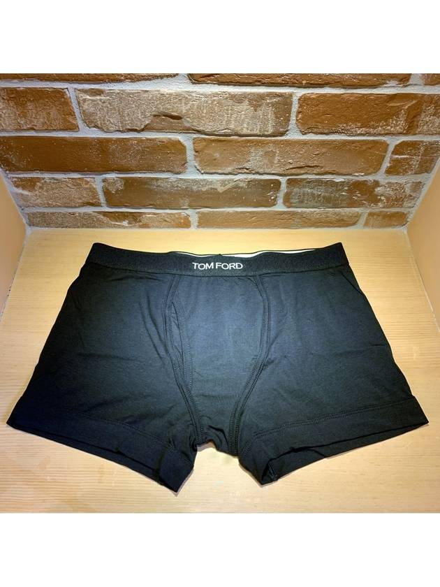 Men's Band Cotton Boxer Briefs 2 Pack Black - TOM FORD - BALAAN 3