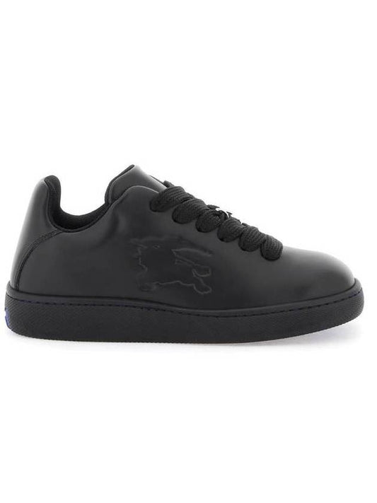 Leather Box Low-Top Sneakers Black - BURBERRY - BALAAN 1