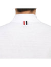 Men's RWB Stripe Cotton Polo Shirt White - THOM BROWNE - BALAAN 10