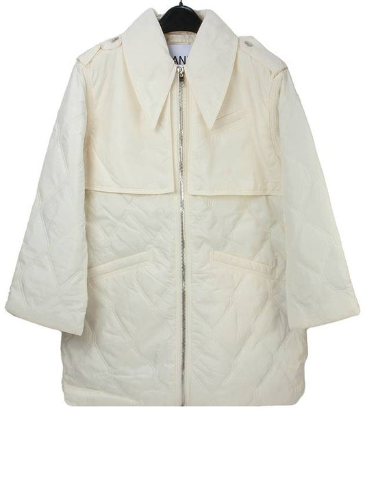 Women's Quilted Padding White - GANNI - BALAAN 2