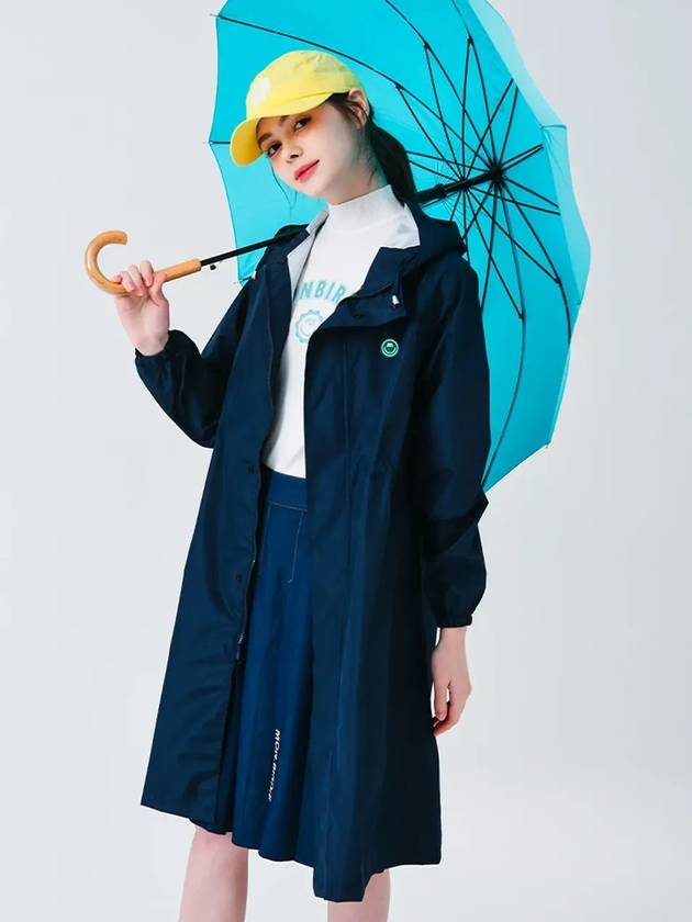 Hooded waist string raincoat NAVY - MONBIRDIE GOLF - BALAAN 4