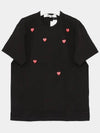 P1T3381 BLACK Manny Red Heart Short Sleeve T Shirt - COMME DES GARCONS - BALAAN 2