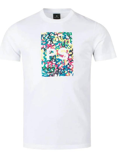 PS Colour Print Cotton Short Sleeve T-Shirt White - PAUL SMITH - BALAAN 2